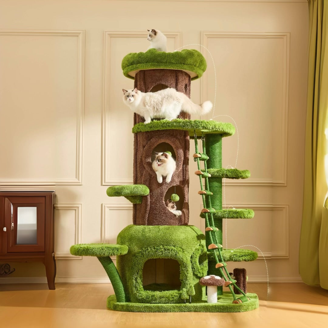 【魔法の森】大樹と森の塔|全猫対応ツリーハウス(2025年11月18日発送可能)