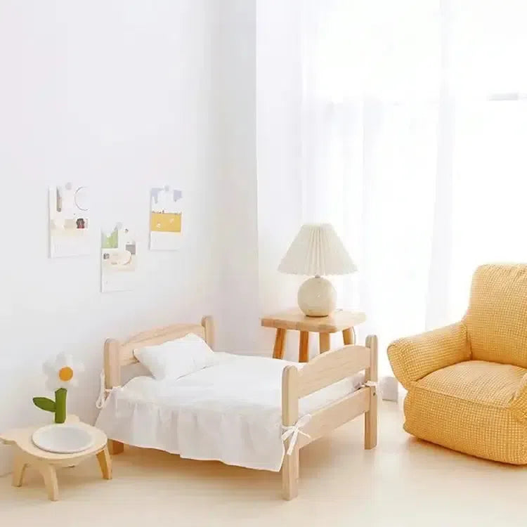 天然木パイン材のペット用ベッドで快適なひとときを