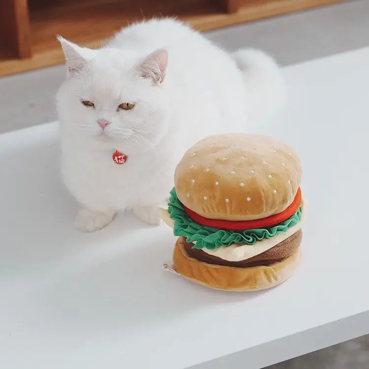 【ハンバーガーおもちゃ】犬用/猫用 知育玩具ノーズワーク おやつ隠し ストレス解消