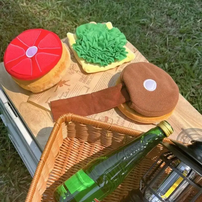 【ハンバーガーおもちゃ】犬用/猫用 知育玩具ノーズワーク おやつ隠し ストレス解消