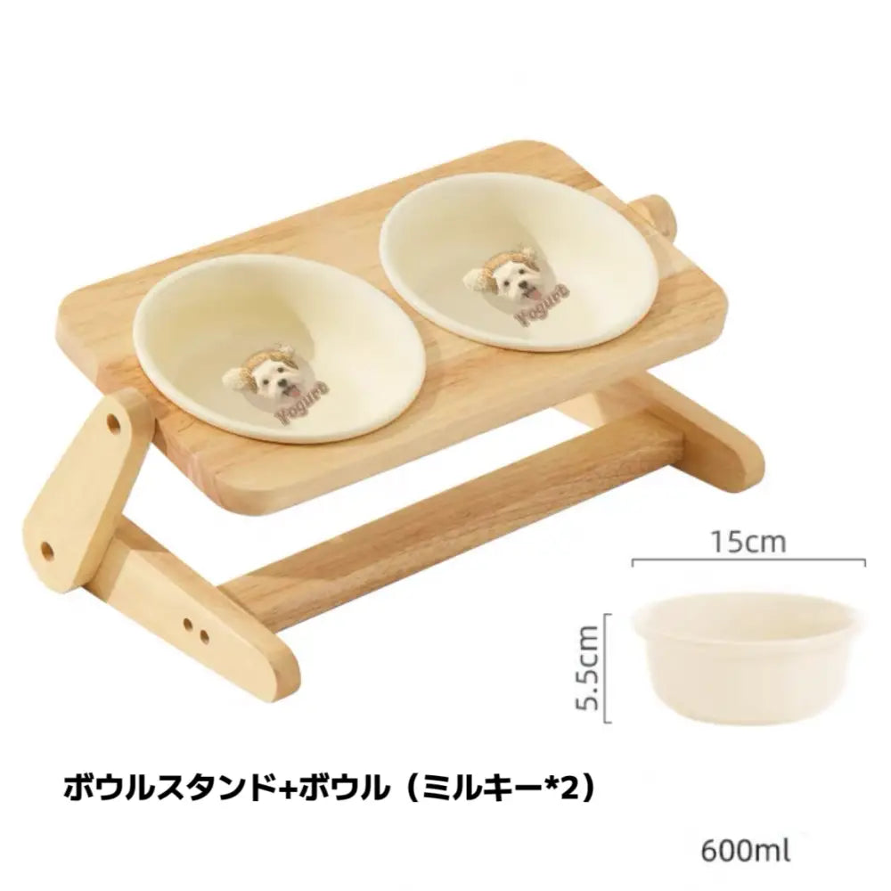 【うちの子フードボウルスタンド】うちの子を世界に1つだけのアート作品 持ち運びやすい犬キャンプ用