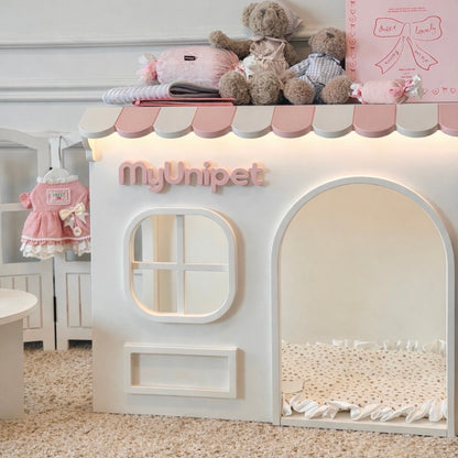 Mini Villa｜名入れ対応・ライト付き 高級ペットハウス 犬猫用ミニヴィラ(受注製作)