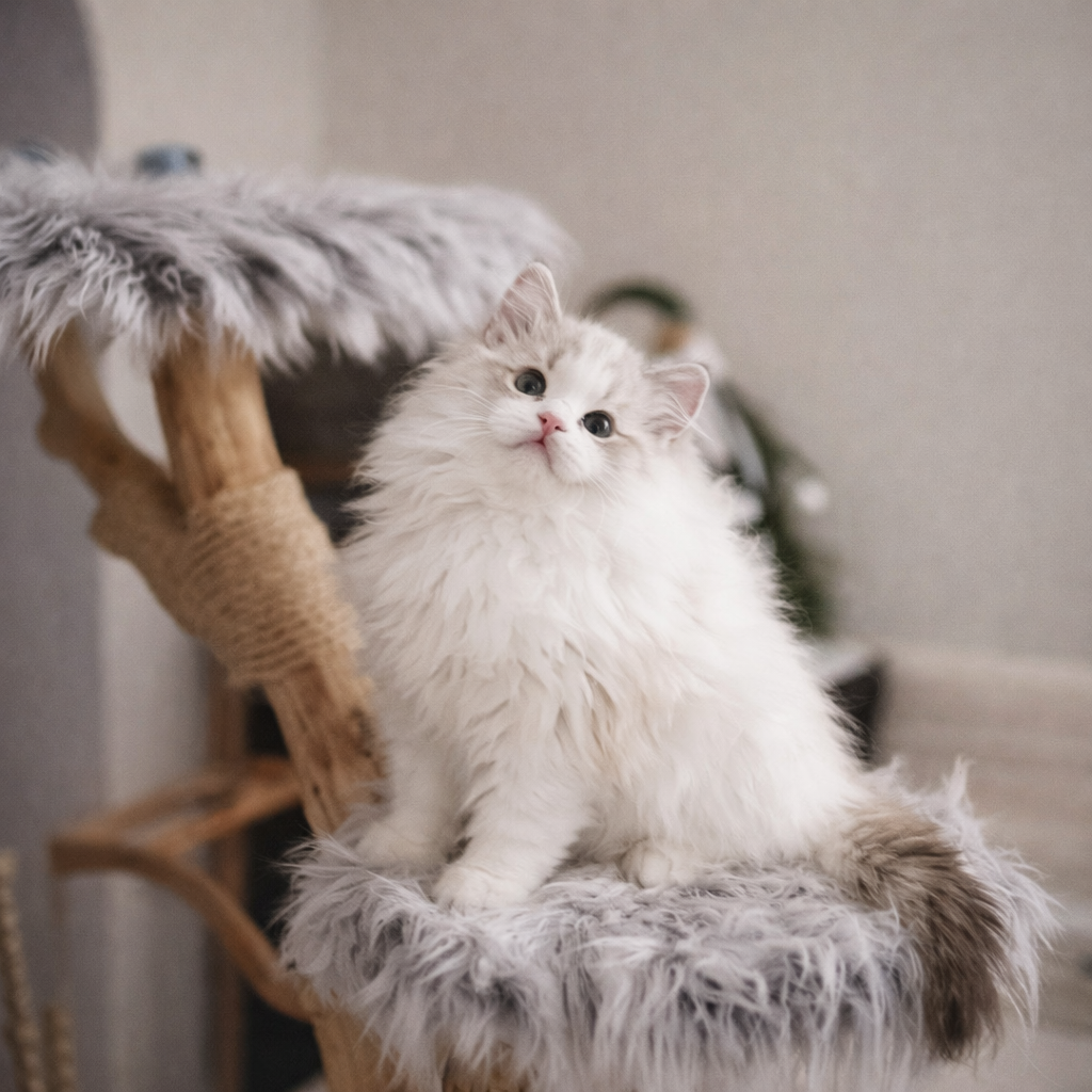 雲にのる】天然木無垢材キャットタワー｜猫の揺りかご付き（一部商品は
