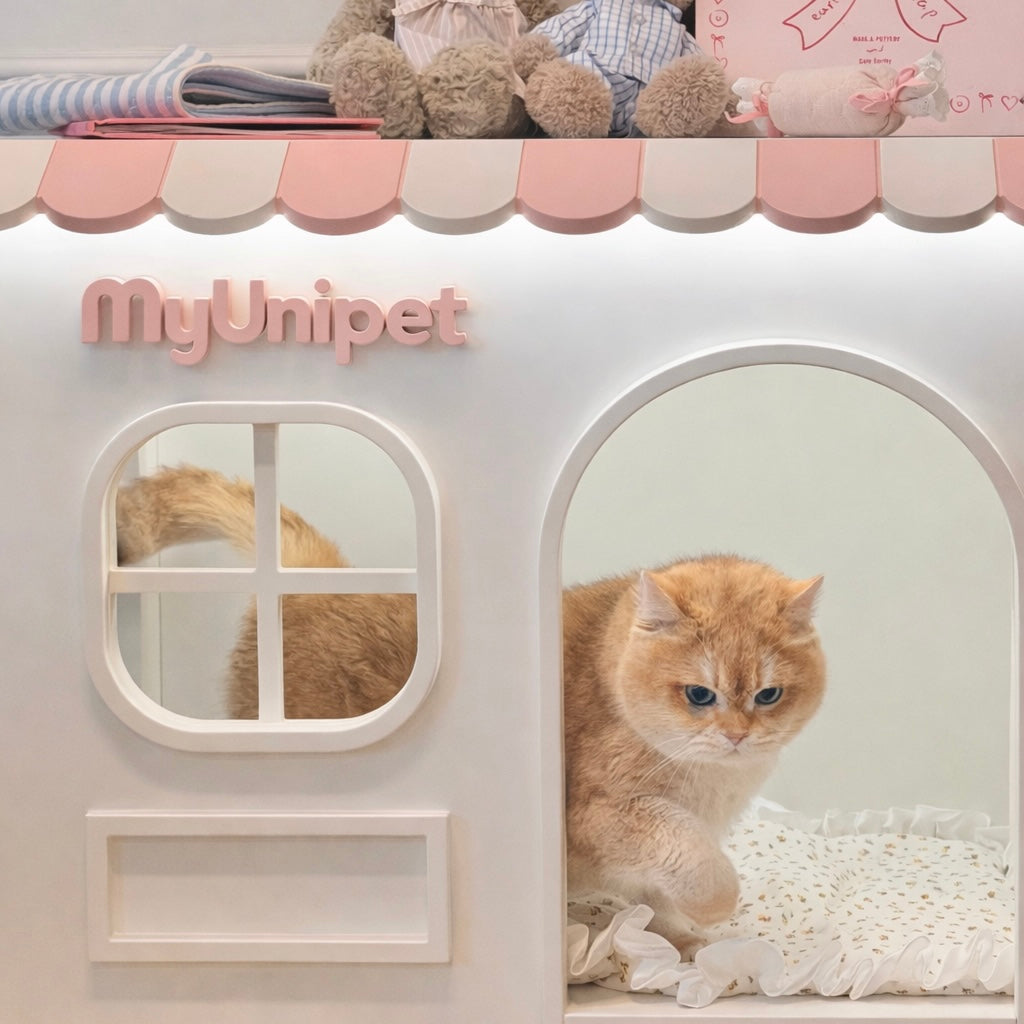 Mini Villa｜名入れ対応・ライト付き 高級ペットハウス 犬猫用ミニヴィラ(受注製作)