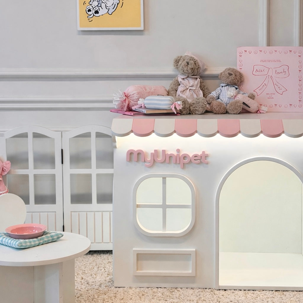 Mini Villa｜名入れ対応・ライト付き 高級ペットハウス 犬猫用ミニヴィラ(受注製作)