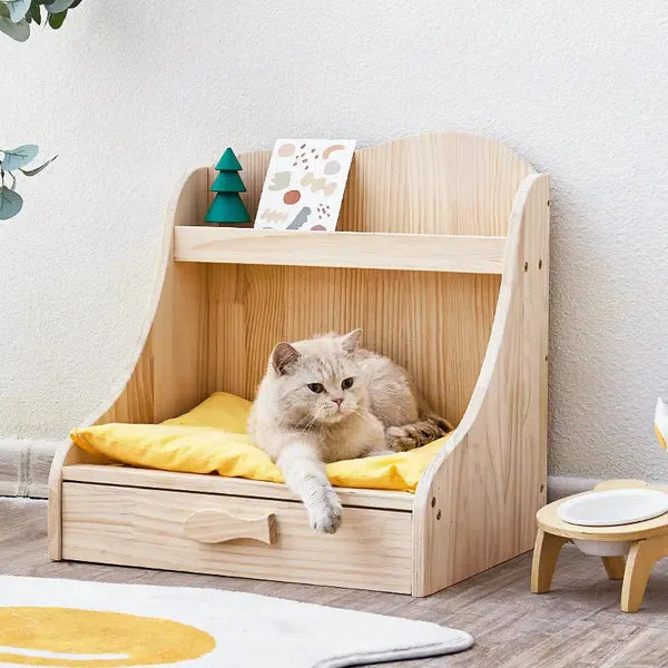 北欧風木製 猫ベッド/犬ベッドマット付き 天然木 – MyUnipet 北欧風木製 猫ベッド/犬ベッドマット付き 天然木 – MyUnipet