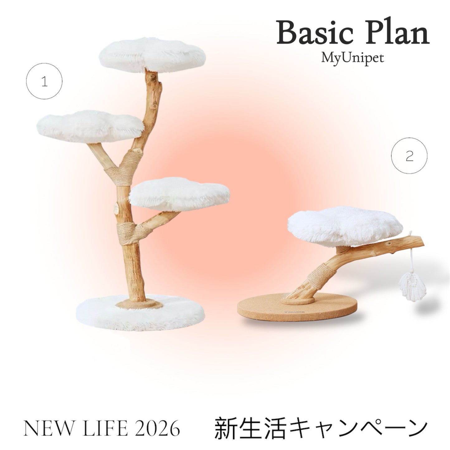 【4/13まで｜新生活キャンペーン】キャットタワーと猫家具で整える春の暮らし｜MyUnipet