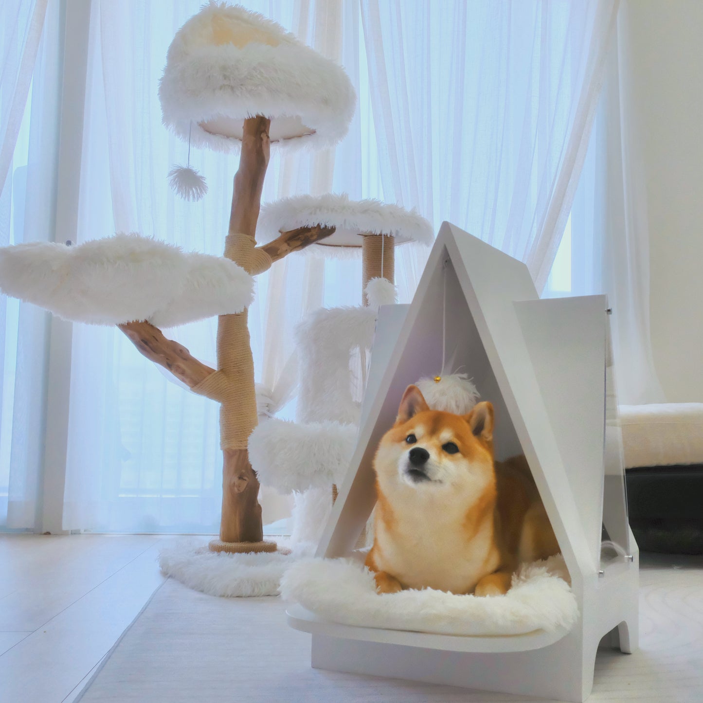 【愛しき聖堂】ペットハウス 犬 猫 室内用 おしゃれ 高級感 モダンデザイン（翌営業日発送可能)