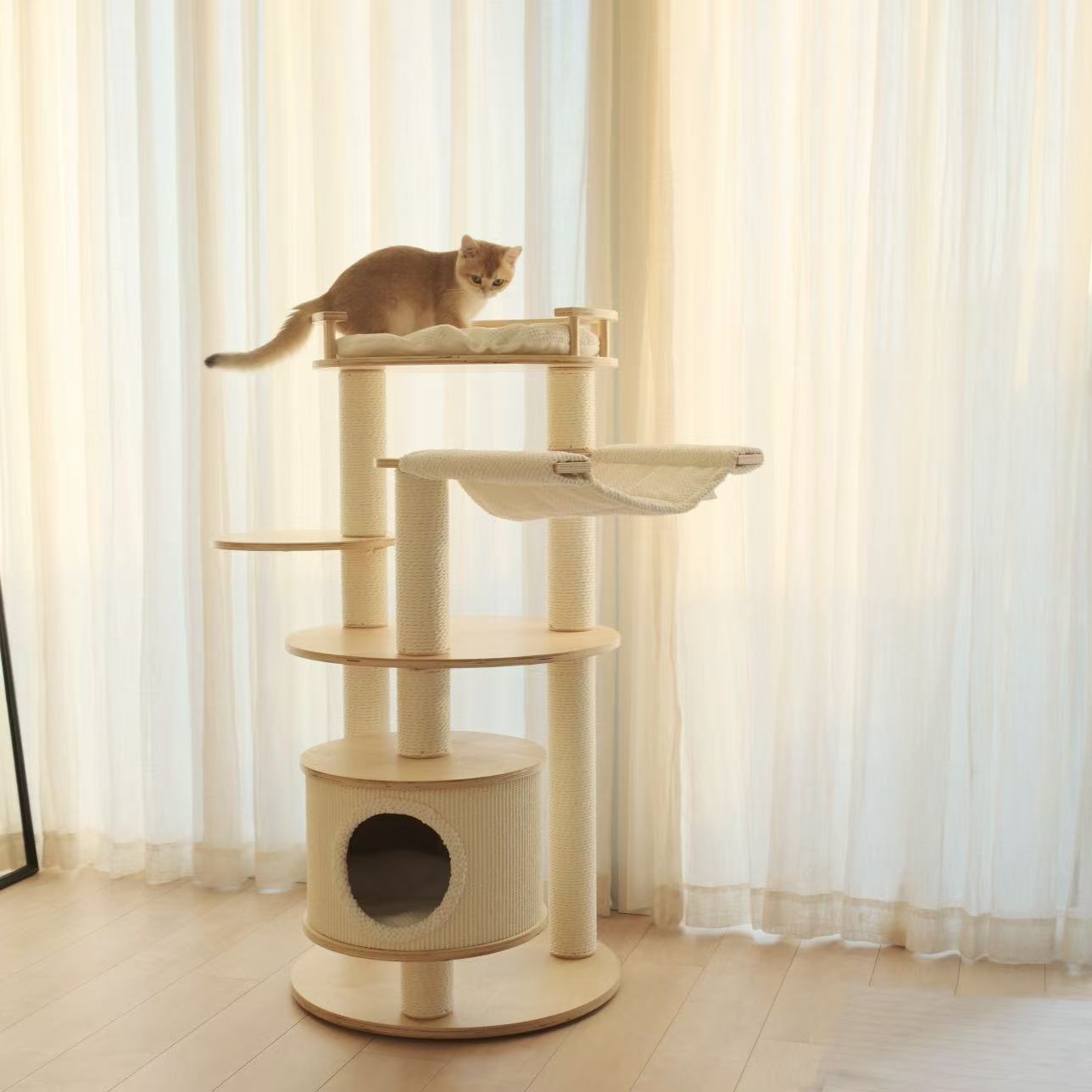 Nordic Fort Simple｜北欧木質のキャットファニチャー　キャットタワー（翌営業日発送可能）