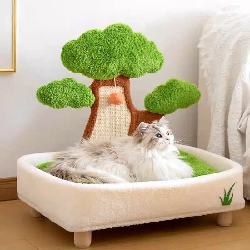 木の下で寝る】キャットベッド 猫用ベッド 爪とぎ おもちゃ 木の下で寝る】キャットベッド 猫用ベッド 爪とぎ おもちゃ