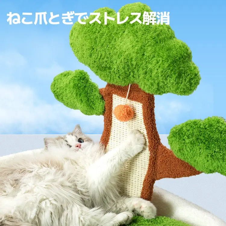 木の下で寝る】キャットベッド 猫用ベッド 爪とぎ おもちゃ 木の下で寝る】キャットベッド 猫用ベッド 爪とぎ おもちゃ