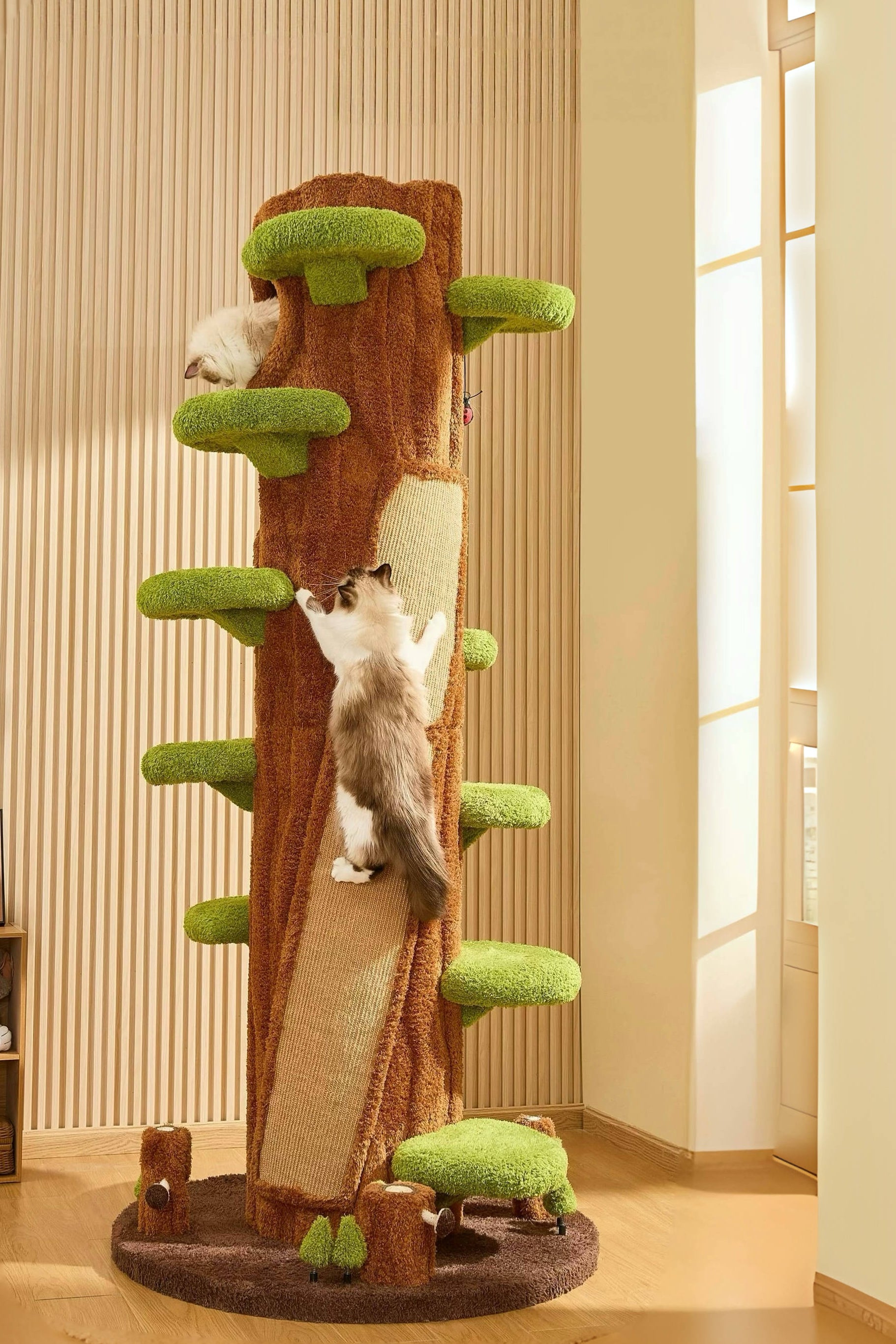 木にのる】通天タワー|多頭飼い対応・ナチュラルデザインのキャット 木にのる】通天タワー|多頭飼い対応・ナチュラルデザインのキャット
