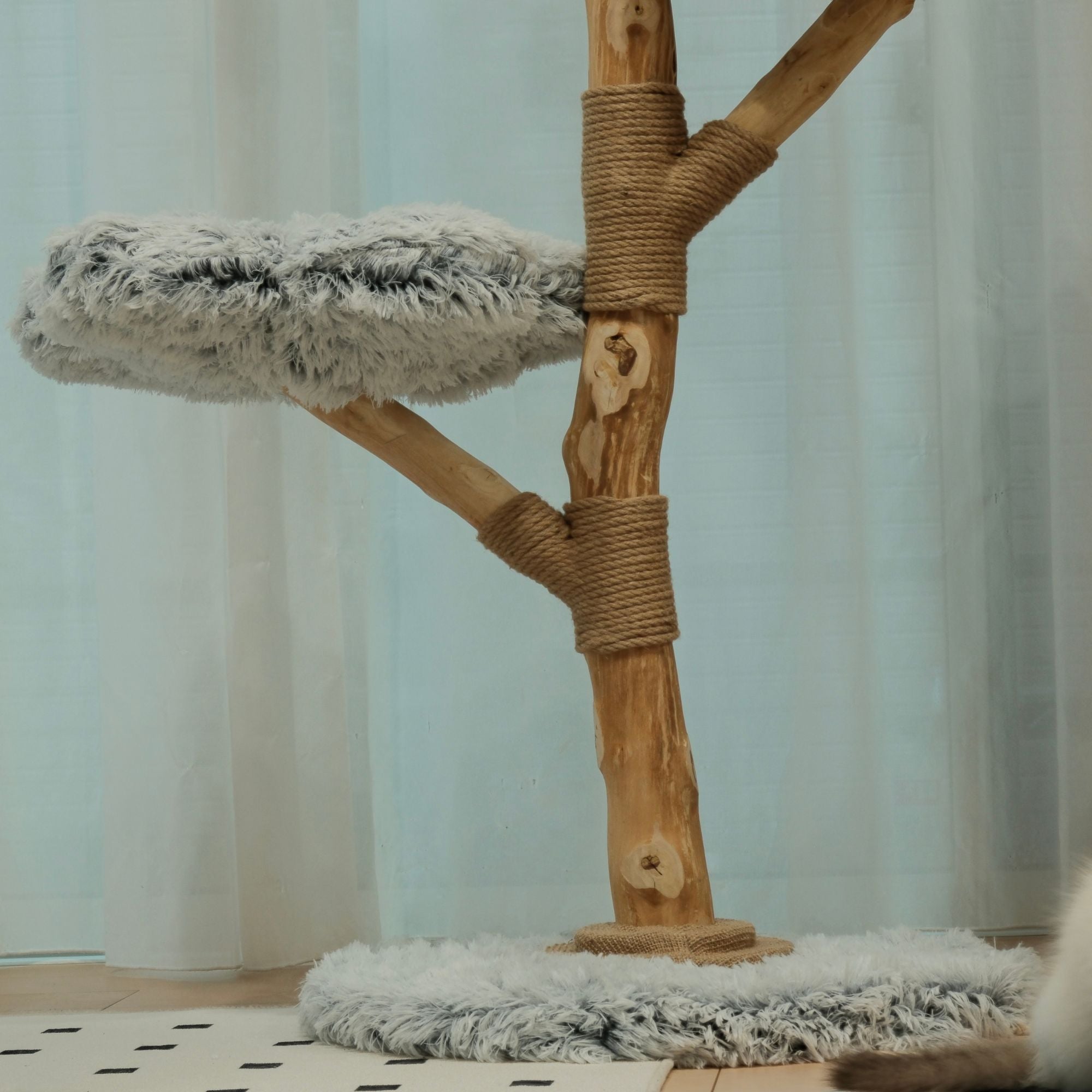 雲にのる】 3段無垢材天然木キャットタワー （翌営業日発送可能